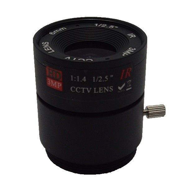 3.0 MegaPixel 6mm 45 Degree Angle 1 2.5 Mount CS Aperture F1.4 CCTV Fixed Lens For CCTV Camera