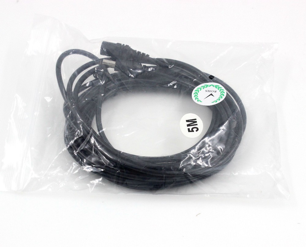 CTV DC Power Extension Cable 5 Meter 16.5FT Jack Socket To 5.5mm x 2.1mm Male Plug For CCTV Camera
