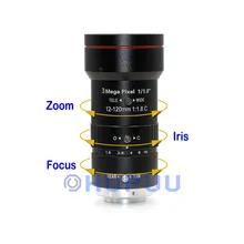 LF12120-C-3MP 1/1.8" 3MP 12-120mm F1.8 C Mount Manual Zoom Lens